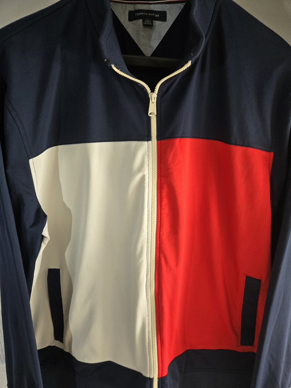 Tommy Hilfiger Colorblock Zip-Up Jacket - Navy, White & Red